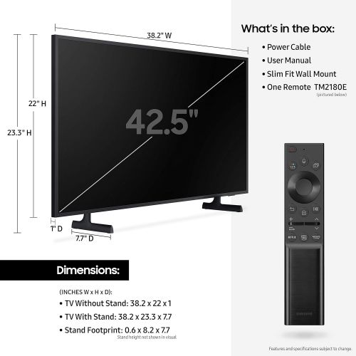 삼성 Samsung QN43LS03AA 43 LS03AA Series UHD LED 4K Smart TV with a Samsung VG-SCFA43BWB 43 The Frame Customizable Bezel - Modern Brown (2021)