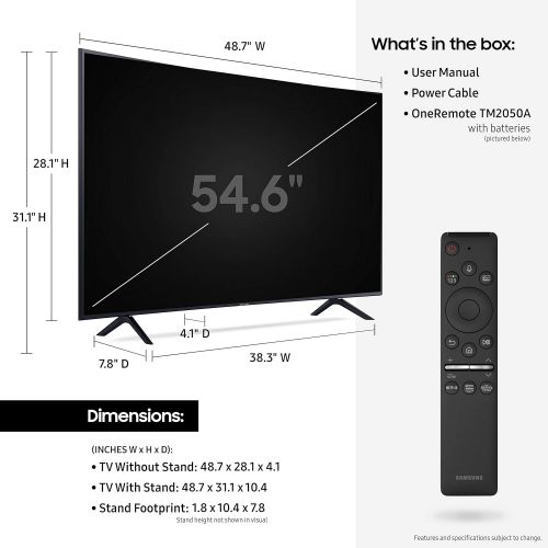 삼성 SAMSUNG 55-inch Class Curved UHD TU-8300 Series - 4K UHD HDR Smart TV With Alexa Built-in (UN55TU8300FXZA, 2020 Model)