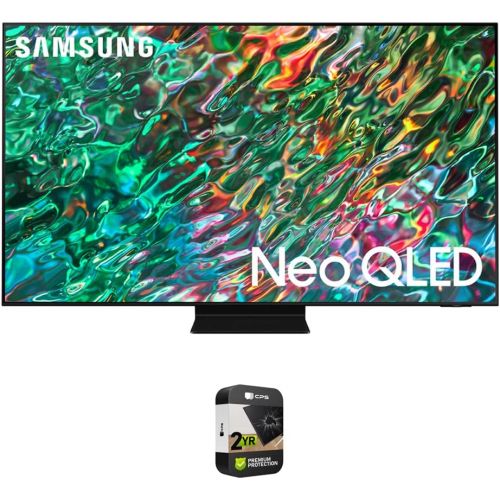삼성 Samsung QN55QN90BA 55 inch Class Samsung Neo QLED 4K Smart TV 2022 Bundle with Premium 2 YR CPS Enhanced Protection Pack