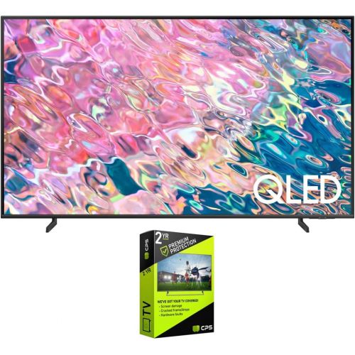 삼성 Samsung QN60Q60BAFXZA Q60B 60 inch QLED 4K Quantum Dual LED HDR Smart TV 2022 Bundle with Premium 2 YR CPS Enhanced Protection Pack