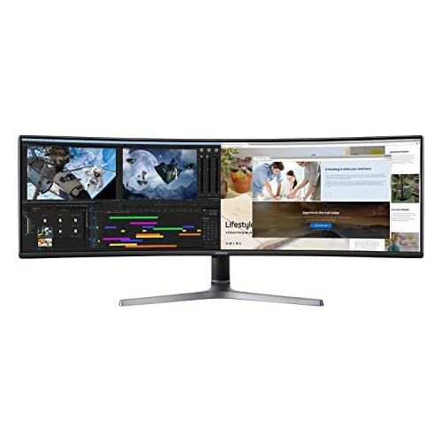 삼성 [아마존베스트]Samsung C49RG94SSU (49-inch) curved gaming monitor, dual WQHD, 32: 9, 5120 x 1440 pixels, 120 Hz, 4 ms, black