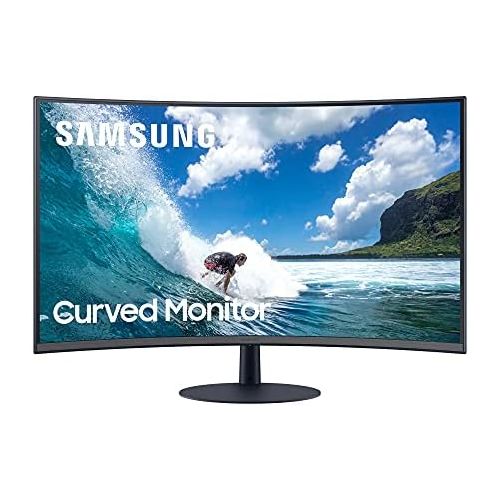 삼성 [아마존베스트]Samsung C32T550FDU curved monitor, 1920 x 1080 pixels, 16:9 format, 75 Hz, 4 ms, 1000R, dual monitor suitable, PC monitor, AMD FreeSync, dark blue grey