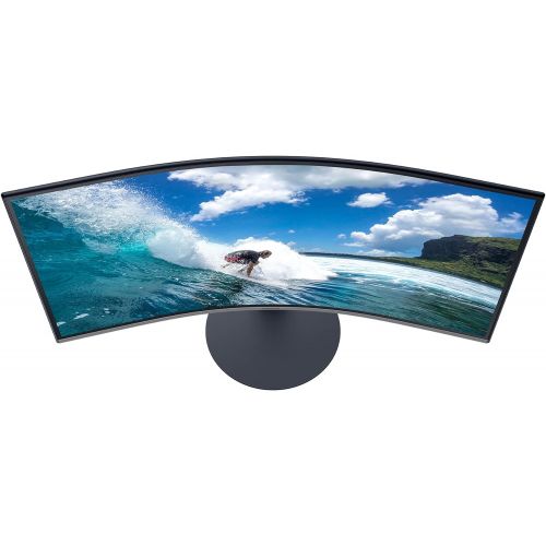 삼성 [아마존베스트]Samsung C32T550FDU curved monitor, 1920 x 1080 pixels, 16:9 format, 75 Hz, 4 ms, 1000R, dual monitor suitable, PC monitor, AMD FreeSync, dark blue grey