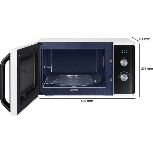 삼성 [아마존베스트]Samsung MW3500 MS23K3614AW/EC Microwave Oven 800 W 23 L Capacity 48 cm 9 cm Wide Scratch-Resistant Ceramic Enamel Interior 6 Power Levels White