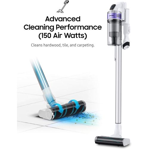 삼성 Samsung Jet 70 Pet Stick Cordless Lightweight Vacuum Cleaner with Removable Long Lasting Battery and 150 Air Watt Suction Power, Complete with Mini Motorized Tool, Violet