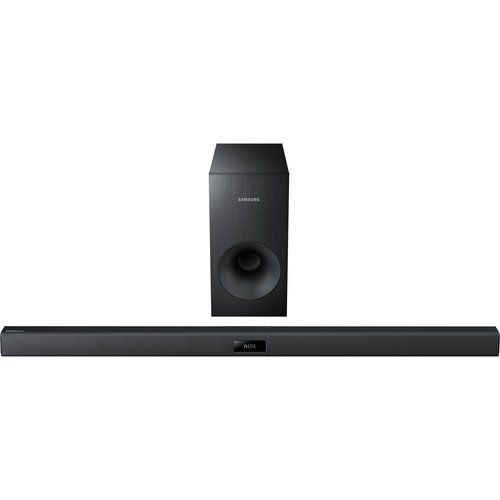 삼성 Samsung 2.1 Channel 120 Watts Soundbar System with 60 Watt Subwoofer, Bluetooth,Black Finish