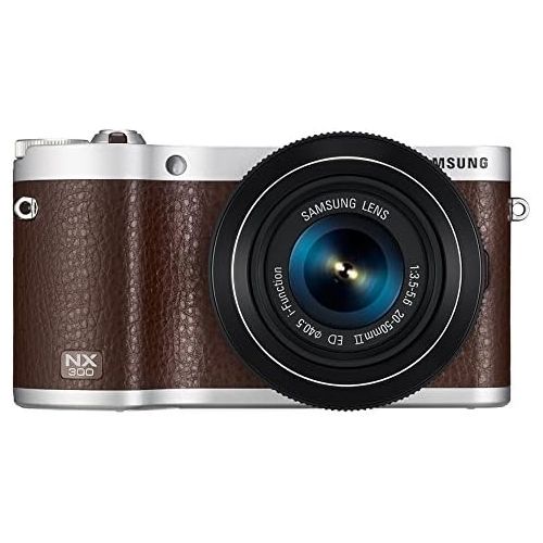 삼성 Samsung NX300 20.3MP CMOS Smart WiFi Mirrorless Digital Camera with 18-55mm Lens and 3.3 AMOLED Touch Screen (Brown)