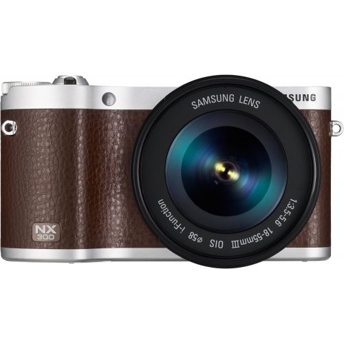 삼성 Samsung NX300 20.3MP CMOS Smart WiFi Mirrorless Digital Camera with 18-55mm Lens and 3.3 AMOLED Touch Screen (Brown)