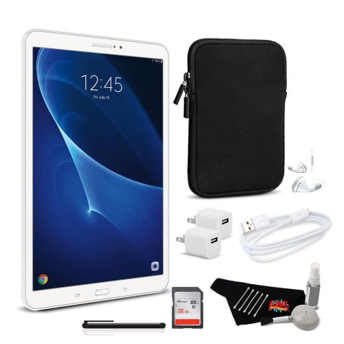 삼성 Samsung Galaxy Tab A T580 10.1 Inch, 16GB Tablet Wi-Fi Only (White, SM-T580NZWAXAR) Bundle with 1 Year Extended Warranty + 32GB Micro SD Memory Card