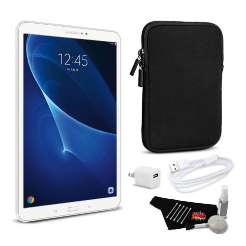 삼성 Samsung Galaxy Tab A T580 10.1 Inch, 16GB Tablet Wi-Fi Only (White, SM-T580NZWAXAR) Bundle with 1 Year Extended Warranty