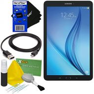 Samsung Galaxy Tab E 9.6 16GB Wi-Fi Tablet (Black) SM-T560NZKUXAR + USB Cable + 5pc Deluxe Cleaning Kit + HeroFiber Ultra Gentle Cleaning Cloth