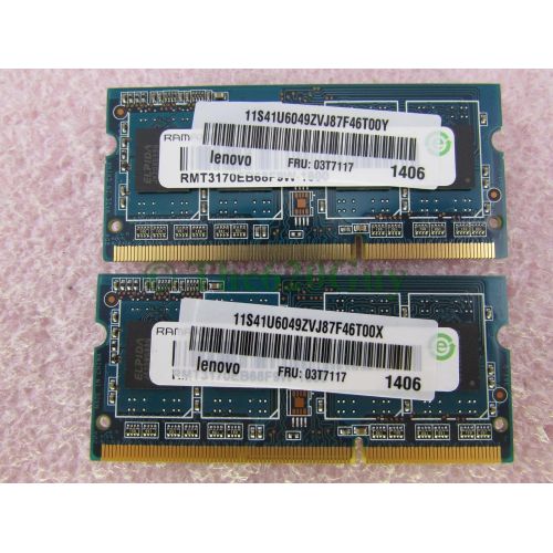삼성 Lenovo 8GB 2 x 4GB PC3-12800S SODIMM DDR3 1600 03T7117 RAMAXEL Laptop Memory Kit