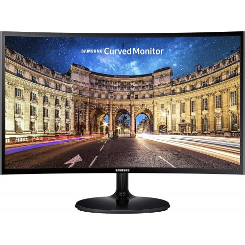 삼성 Samsung Business Samsung CF390 Series 27 inch FHD 1920x1080 Curved Desktop Monitor for Business, HDMI, VGA, VESA mountable, 3-Year Warranty, TAA (C27F390FHN), Black