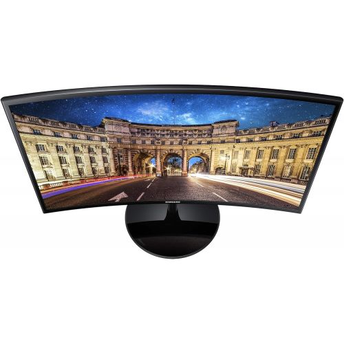 삼성 Samsung Business Samsung CF390 Series 27 inch FHD 1920x1080 Curved Desktop Monitor for Business, HDMI, VGA, VESA mountable, 3-Year Warranty, TAA (C27F390FHN), Black