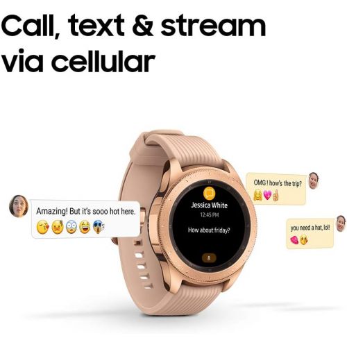 삼성 [아마존베스트]Samsung Galaxy Smartwatch (42mm) Rose Gold (Bluetooth), SM-R810NZDAXAR  US Version with Warranty