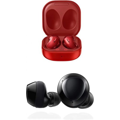  Samsung Electronics Galaxy Buds Live, True Wireless Earbuds w/Active Noise Cancelling (Wireless Charging Case Included), Mystic Red with, True Wireless Earbuds Black