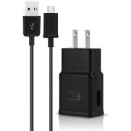 Samsung Electronics Samsung Galaxy Tab S 10.5 LTE Adaptive Fast Charger Micro USB 2.0 [1 Wall Charger + 2x Micro USB Cable] AFC uses dual voltages for up to 50% faster charging! BLACK Bulk Packagi