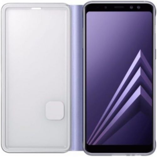 삼성 Samsung Electronics Samsung Neon Flip Case with Illuminated Edge Notifications for Galaxy A8 (2018), Orchid Grey