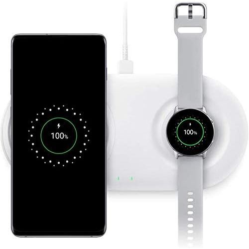 삼성 Samsung Electronics Samsung Official OEM 2019 Wireless Charger Duo Pad, Fast Charge 2.0 (White)
