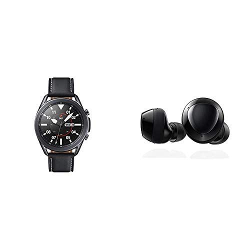  Samsung Electronics Samsung Galaxy Watch 3 (45mm, GPS, Bluetooth) Smart Watch - Mystic Black (US Version) with Samsung Galaxy Buds+ Plus, True Wireless Earbuds, Black ? US Version