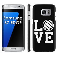 Samsung GS7 EDGE Samsung Galaxy [S7 Edge] Phone Cover, Love Volleyball Black- Black Slim Clip-on Phone Case for [Samsung Galaxy [S7 Edge]]