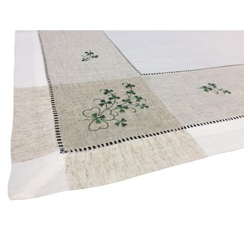  Samuel Lamont Group Kinsale Irish Shamrock Embroidered Tablecloth 54 inches by 72 inches