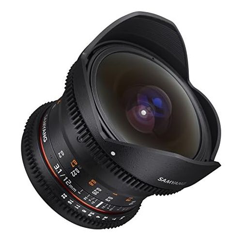  [아마존베스트]Samyang VDSLR II 12mm T3.1 Ultra Wide Cine Fisheye Lens for Sony E Mount Interchangeable Lens Cameras (NEX) - Full Frame Compatible