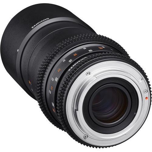  Samyang VDSLR II 100mm T3.1 ED UMC Full Frame Macro Telephoto Cine Lens for Nikon Digital SLR Cameras