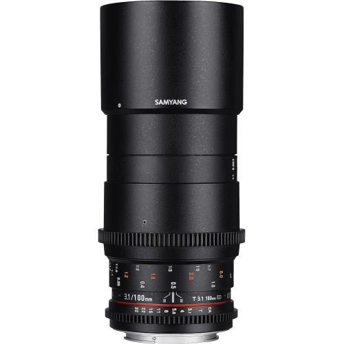  Samyang VDSLR II 100mm T3.1 ED UMC Full Frame Macro Telephoto Cine Lens for Nikon Digital SLR Cameras