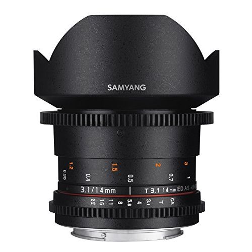  Samyang SYDS14M-N VDSLR II 14mm T3.1 Wide-Angle Cine Lens for Nikon (FX) Cameras