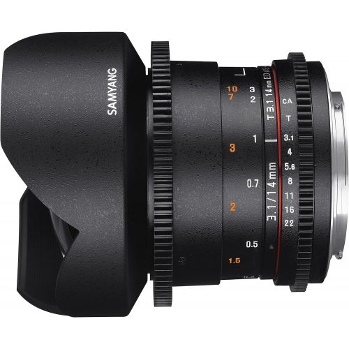  Samyang SYDS14M-N VDSLR II 14mm T3.1 Wide-Angle Cine Lens for Nikon (FX) Cameras