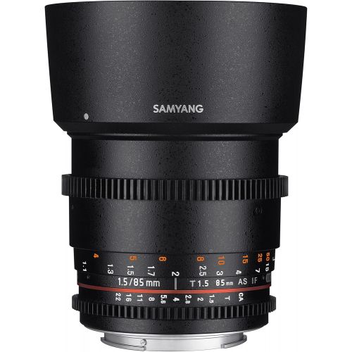  Samyang SYDS85M-N VDSLR II 85mm T1.5 Cine Lens for Nikon (FX) Cameras