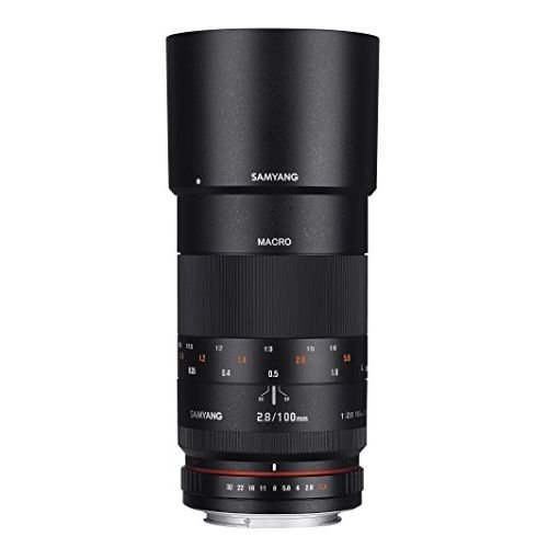 Samyang 100mm F2.8 ED UMC Full Frame Telephoto Macro Lens with Built-in AE Chip for Nikon Digital SLR Cameras