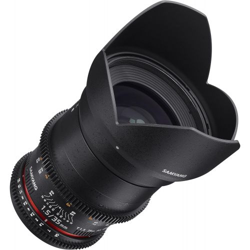  Samyang SYDS35M-N VDSLR II 35mm T1.5 Wide-Angle Cine Lens for Nikon (FX) Cameras
