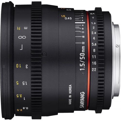 [아마존베스트]Samyang Cine DS SYDS50M-C 50mm T1.5 AS IF UMC Full Frame Cine Lens for Canon EF - Fixed