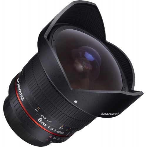  Samyang SYHD8M-S 8mm f3.5 HD Lens with Removable Hood for Sony Alpha