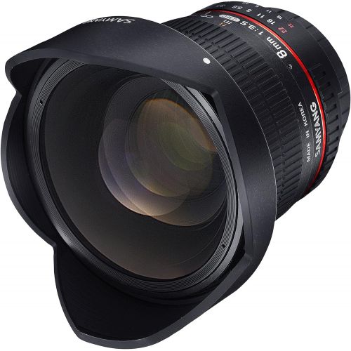  Samyang SYHD8M-S 8mm f3.5 HD Lens with Removable Hood for Sony Alpha