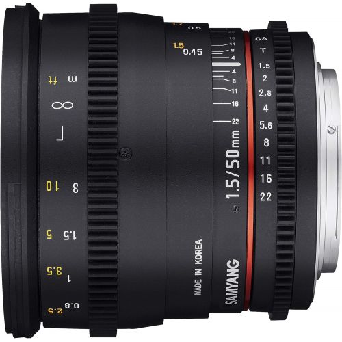  Samyang Cine DS SYDS50M-MFT 50mm T1.5 AS IF UMC Full Frame Cine Lens for Olympus and Panasonic Micro Four Thirds