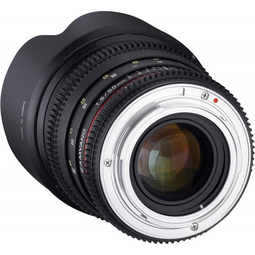  Samyang Cine DS SYDS50M-MFT 50mm T1.5 AS IF UMC Full Frame Cine Lens for Olympus and Panasonic Micro Four Thirds