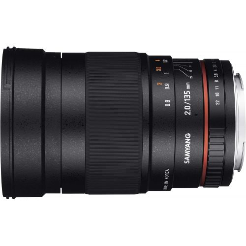  Samyang 135mm f2.0 ED UMC Telephoto Lens for Sony Alpha A Mount Digital SLR Cameras