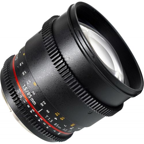  Samyang Cine SYCV85M-MFT 85mm T1.5 Cine Aspherical Lens for Micro Four-Thirds 85-85mm Fixed Lens for OlympusPanasonic Micro 43 Cameras