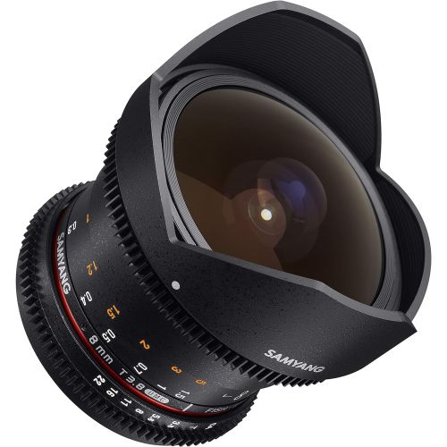  Samyang Cine SY8MV-C 8mm T3.8 Cine for Canon Video DSLR with Declicked Aperture