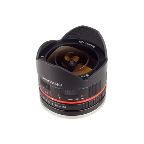  Samyang 8mm F2.8 UMC Fisheye II (Black) Lens for Canon EF-M Mount Compact System Cameras