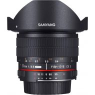 Samyang SYHD8M-N 8mm f3.5 HD Fisheye Fixed Lens with Removable Hood for Nikon