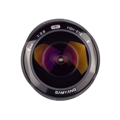  Samyang 8mm F2.8 UMC Fisheye II (Black) Lens for Fuji X Mount Digital Cameras (SY8MBK28-FX)