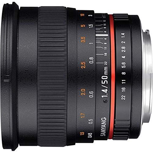  Samyang SY50M-N Telephoto Fixed Prime 50mm F1.4 Lens for Nikon Digital SLR