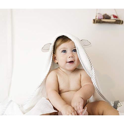  [아마존베스트]San Francisco Baby Organic Bamboo Hooded Baby Towel - Soft, Hooded Bath Towels with Ears for Babies, Toddlers - Hypoallergenic, Large Baby Towel Perfect Baby Shower Gift for Boys and Girls by San Fra