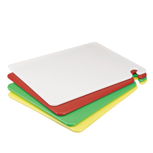 San Jamar Cut-N-Carry Color Cutting Boards, Plastic, 20w x 15d x 12h, White
