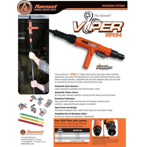  [아마존베스트]Ramset VIPER4 0.27 Caliber Strip Powder Tool