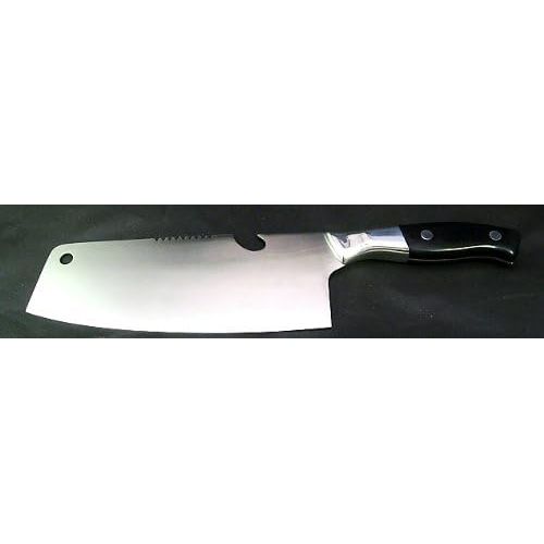  [아마존베스트]11 1/4 San Oka Ultra-Thin Stainless Steel Vegetable Knife/Meat Cleaver in Handsome Gift Box